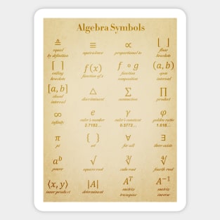 Algebra Symbols Sticker